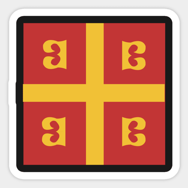 Byzantine Flag - Palaiologos Dynasty Sticker by MeatMan